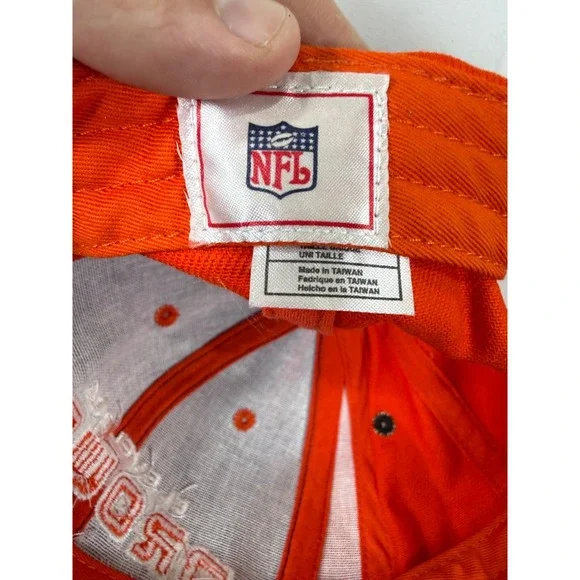 NFL Cleveland Browns Football Hat Brown Orange Adjustable Cap Bulldog Logo Mens - Picture 7 of 8